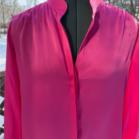 L'AGENCE Vibrant Pink Blouse - Picture 3 of 8